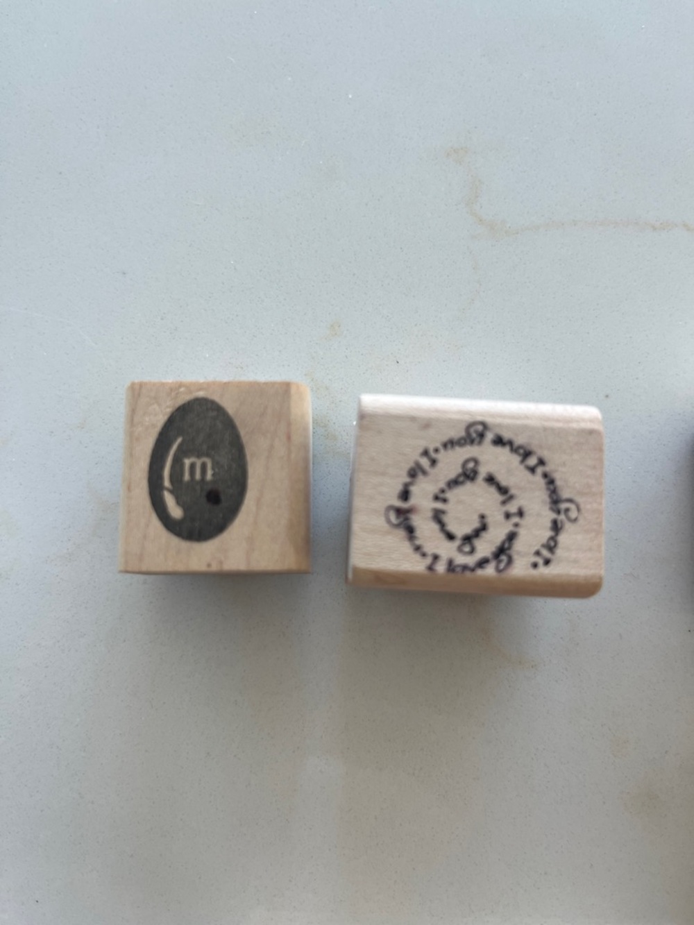 Wooden Rubber Stamp Lot - Mixed Designs and Sweet Sayings - Picture 3 of 8